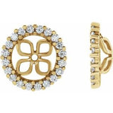 14K Yellow 8.5 mm ID 1/2 CTW Natural Diamond Earring Jackets