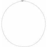 10K White 1 mm Diamond-Cut Cable 20" Chain