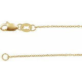 14K Yellow 1 mm Adjustable Diamond-Cut Cable 6 1/2-7 1/2" Chain