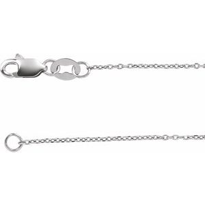 Sterling Silver 1 mm Adjustable Diamond-Cut Cable 6 1/2-7 1/2" Chain