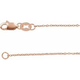14K Rose 1 mm Adjustable Diamond-Cut Cable 6 1/2-7 1/2" Chain