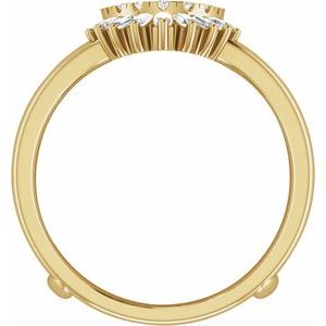 14K Yellow 1/2 CTW Natural Diamond Ring Guard