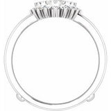 14K White 1/2 CTW Natural Diamond Ring Guard