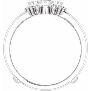 14K White 1/2 CTW Natural Diamond Ring Guard
