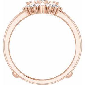 14K Rose 1/2 CTW Natural Diamond Ring Guard