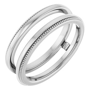 Platinum Milgrain Ring Guard
