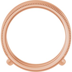 14K Rose Milgrain Ring Guard