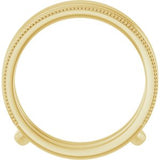 14K Yellow Milgrain Ring Guard