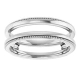 Platinum Milgrain Ring Guard
