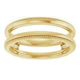 14K Yellow Milgrain Ring Guard