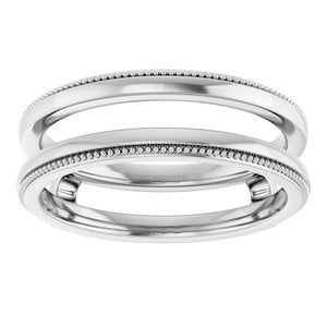 Platinum Milgrain Ring Guard