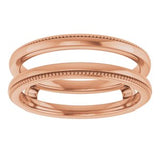 14K Rose Milgrain Ring Guard