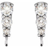 Platinum .07 CTW Natural Diamond Graduated Earring Top
