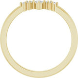 14K Yellow 1/10 CTW Natural Diamond Contour Band
