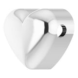 14K White Puffed Heart Pendant