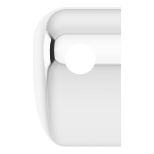 14K White Puffed Heart Pendant