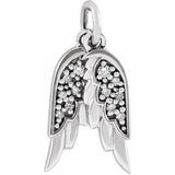 Platinum .03 CTW Natural Diamond Angel Wings Pendant