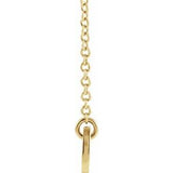 14K Yellow Engravable Bar 16" Necklace