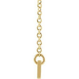 14K Yellow Engravable Bar 16" Necklace