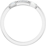 Platinum 1/8 CTW Natural Diamond Matching Band