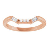 14K Rose 1/8 CTW Natural Diamond Matching Band