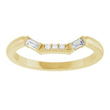 14K Yellow 1/8 CTW Natural Diamond Matching Band