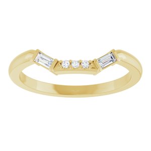 14K Yellow 1/8 CTW Natural Diamond Matching Band