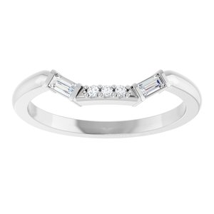 Platinum 1/8 CTW Natural Diamond Matching Band