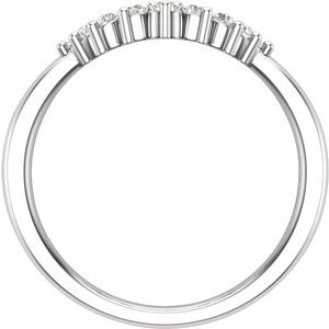 14K White 1/3 CTW Natural Diamond Matching Band