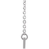 Sterling Silver Engravable Bar 16" Necklace