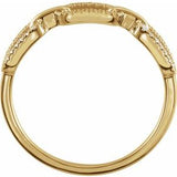 14K Yellow 1/6 CTW Natural Diamond Chain Link Ring