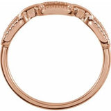 14K Rose 1/6 CTW Natural Diamond Chain Link Ring