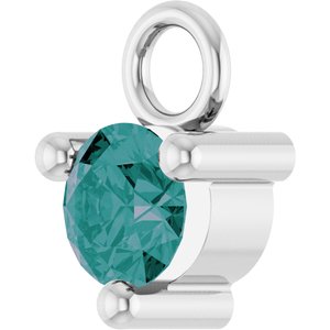 Platinum Petite Pavé™ 1/10 CT Lab-Grown Alexandrite Dangle