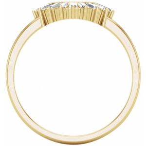 14K Yellow 1/4 CTW Natural Diamond Contour Band