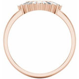 14K Rose 1/4 CTW Natural Diamond Contour Band