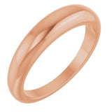 14K Rose 4 mm Petite Dome Ring