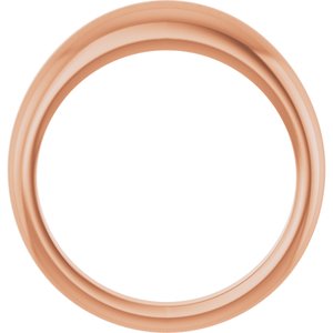 14K Rose 4 mm Petite Dome Ring