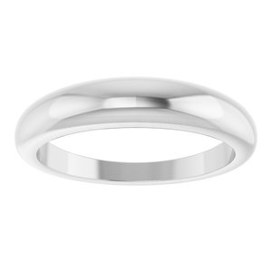 Platinum 4 mm Petite Dome Ring