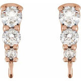 14K Rose .07 CTW Natural Diamond Graduated Earring Top