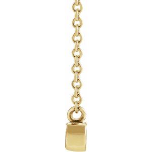 14K Yellow Petite Mama Script 16" Necklace