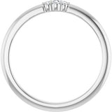 Sterling Silver .03 CTW Natural Diamond Stackable Ring