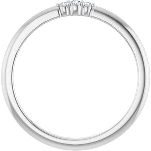 Sterling Silver .03 CTW Natural Diamond Stackable Ring
