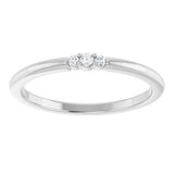 Sterling Silver .03 CTW Natural Diamond Stackable Ring