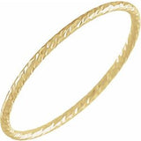 14K Yellow Stackable Ring Size 6