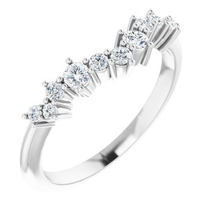 Platinum 1/3 CTW Diamond Scattered Matching Band
