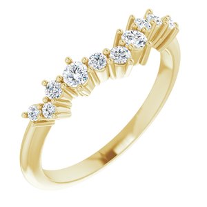 14K Yellow 1/3 CTW Diamond Scattered Matching Band
