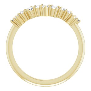 14K Yellow 1/3 CTW Diamond Scattered Matching Band