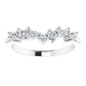 Platinum 1/3 CTW Diamond Scattered Matching Band