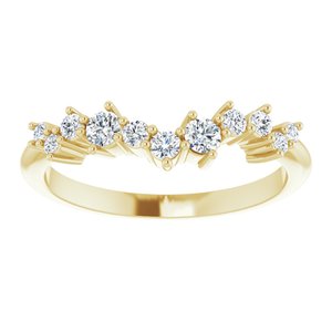 14K Yellow 1/3 CTW Diamond Scattered Matching Band