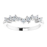 14K White 1/3 CTW Diamond Scattered Matching Band